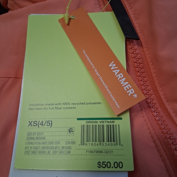 NWT Cold Weather Winter Girl's Hooded Jacket   Size 4/5 - Picture 3 of 9